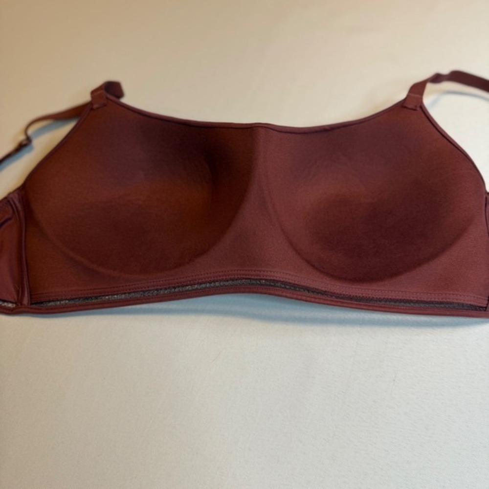 ✨Auden 36D Lightly Lined T-shirt Bra Maroon Adjustable Straps Everyday Comfort - Picture 4 of 7